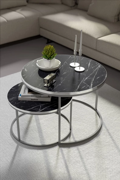 Orta Sehpa Ikili Lüx Specıal Gümüş Bendir - Resim 2