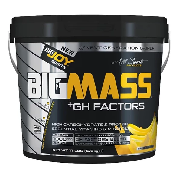 Bigjoy Sports BIGMASS Gainer + GH FACTORS 5000 gr Muz