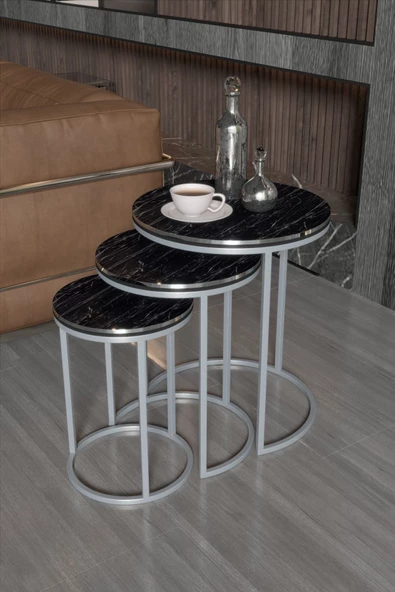 ZİGON SEHPA C LÜX ÇİFT GÜMÜŞ BENDİR - Resim 2