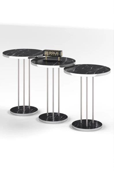 Zigon Sehpa Terra Gümüş Bendir - Resim 5