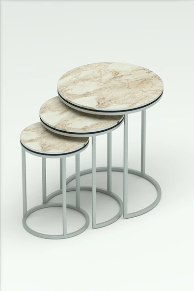 ZİGON SEHPA C LÜX ÇİFT GÜMÜŞ EFES - Resim 4