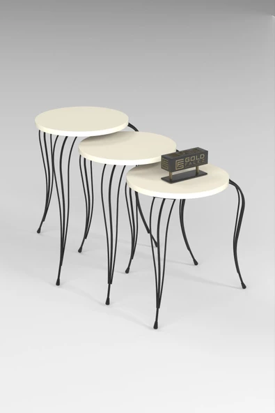 ZİGON SEHPA LÜKENS KREM - Resim 3