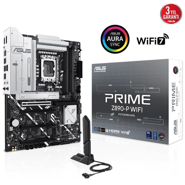 ASUS PRIME Z890-P WIFI-7 DDR5 THUNDERBOLT-HDMI DP PCIE 5.0 1851p ATX ürün görseli