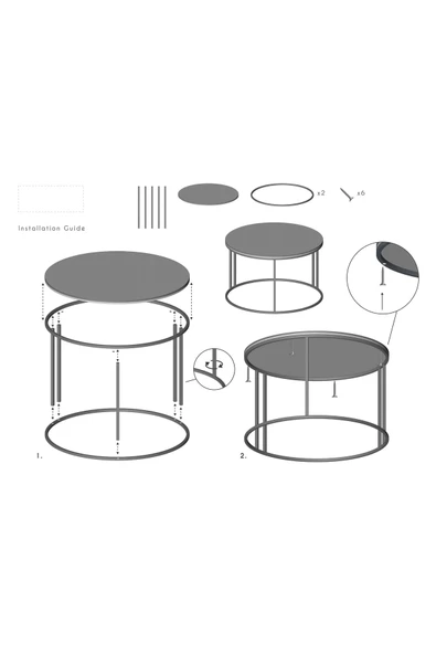 Orta Sehpa Tekli Special Lüx Gümüş Efes - Resim 3