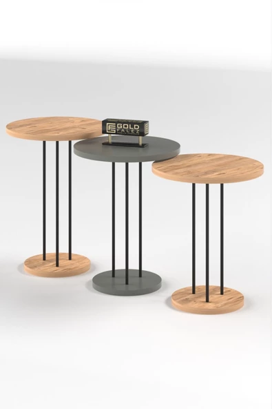 Zigon Sehpa Terra Ceviz Antrasit - Resim 4