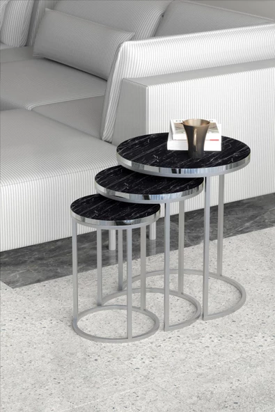 ZİGON SEHPA C LÜX GÜMÜŞ BENDİR - Resim 2