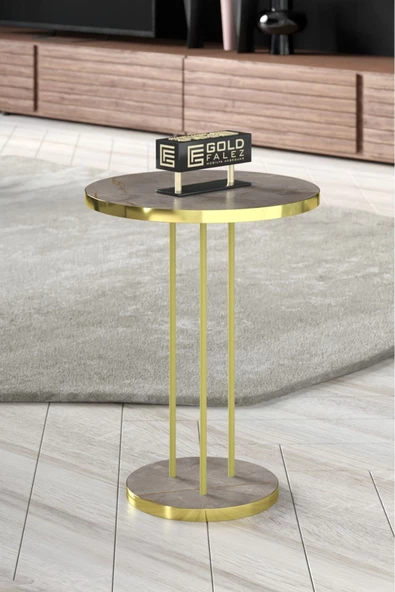 ZİGON SEHPA TERRA GOLD GORDİON - Resim 2