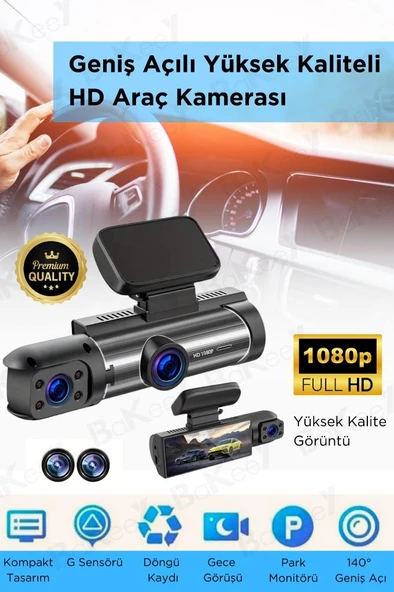 Araç Kamerası Araç İçi Ön Arka Cam Kamera 1080P Full Hd Geniş Açılı Araba Tır Kamerası - 7