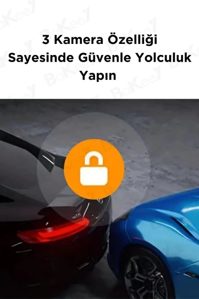 Araç Kamerası Araç İçi Ön Arka Cam Kamera 1080P Full Hd Geniş Açılı Araba Tır Kamerası - 9