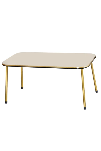 Orta Sehpa Krem Metal Ayak Kr Çift Gold ürün görseli 1