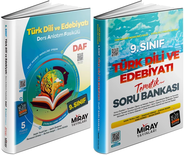 Miray 2025 9. Sınıf Türk Dili Ders Anlatım Fasikülleri + Tematik Soru Seti 2 Kitap