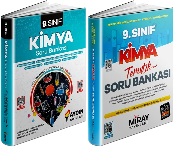 Aydın + Miray 2025 9. Sınıf Kimya Soru Bankası Seti 2 Kitap ürün görseli