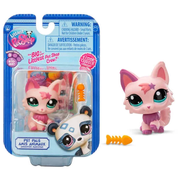 Littlest Pet Shop Minişler Tekli Paket S2 S01000522 #79 Pembe Kedi