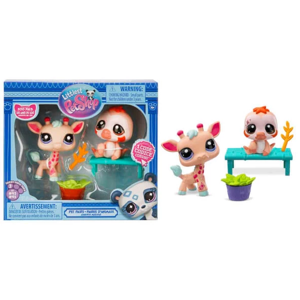 Littlest Pet Shop Minişler 2’li Figür Seti S2 S00000620 Zürafa ve Tembel Hayvan