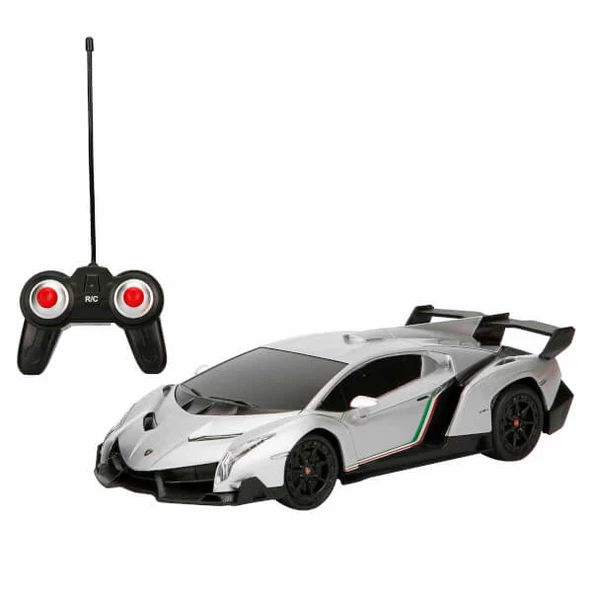 Suncon 1:24 Lamborghini Veneno Işıklı Uzaktan Kumandalı Araba 39410 Gri