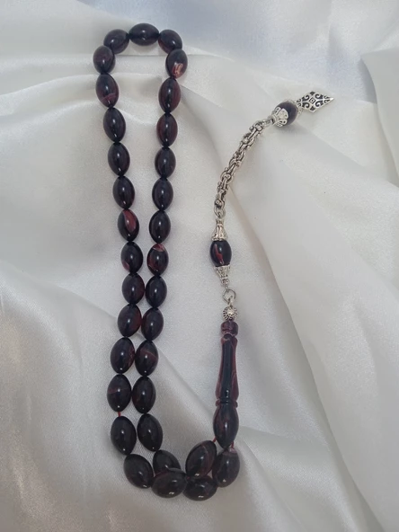 Jade'm Gold özel kutulu sıkma kehribar tesbih