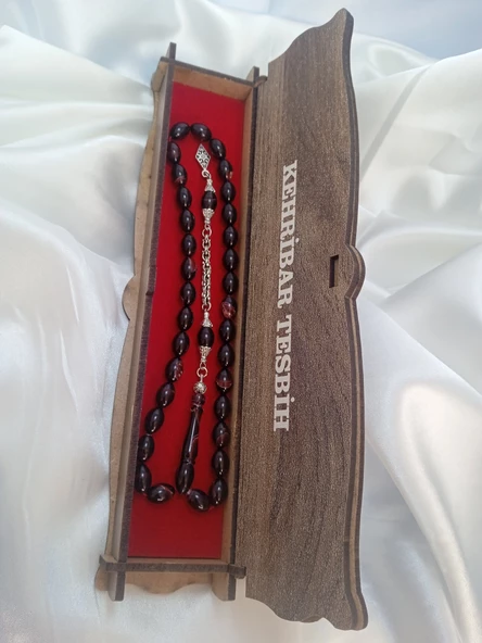 Jade'm Gold özel kutulu sıkma kehribar tesbih - 2