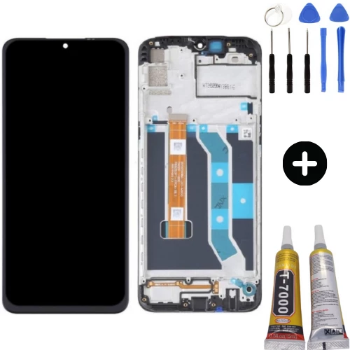 Realme 6i Uyumlu Çıtalı A Kalite Lcd Ekran Dokunmatik + Montaj Seti