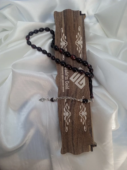 Jade'm Gold özel kutulu sıkma kehribar tesbih - 3