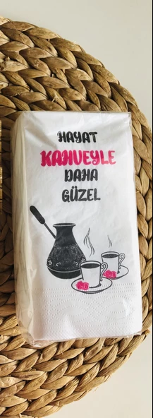 Konuşan Peçete (Hayat Kahveyle Daha Güzel) Tekli Paket