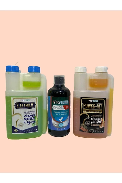 Vita Turka Süper 3 Lü - Power Vit-Elektrolit-Probio S 500 Ml