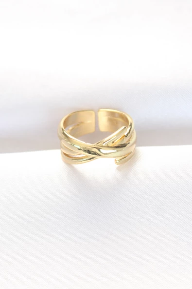 Kalın Gold Renk Ayarlanabilir Yüzük - TJ-BYK3103 ürün görseli