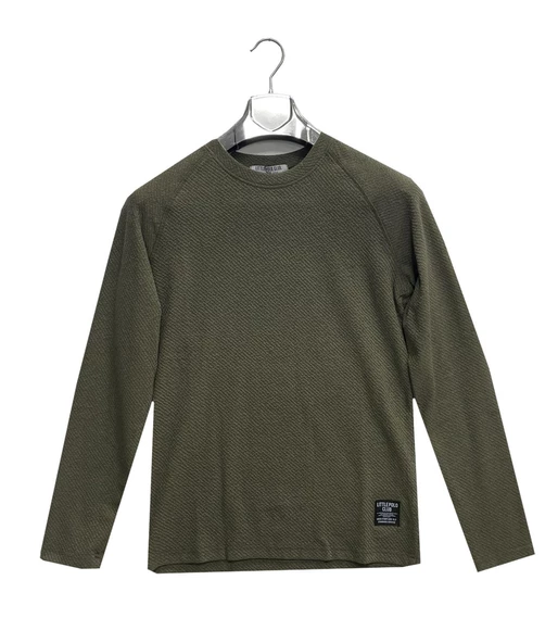 Little Polo Erkek Slim Fit Uzun Kol Sıfır Yaka Sweatshırt 6979