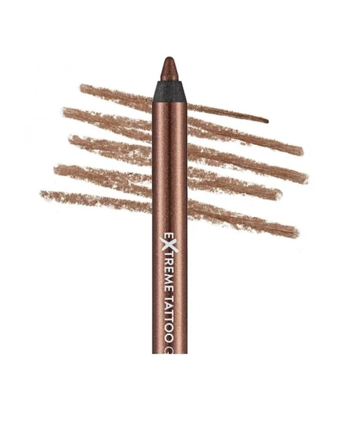 Flormar Extreme Tattoo Ekstra Kalıcı Işıltılı Jel Göz Kalemi 001 Glitzy Brown - 4
