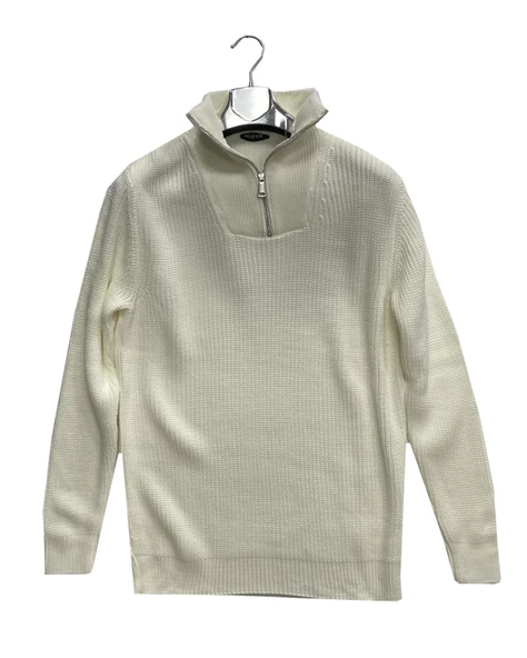 Huffa Erkek Slim Fit Uzun Kol Dik Yaka Triko Kazak 6977