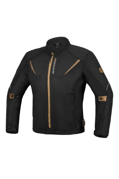 SCOYCO YAZLIK FİLELİ MOTOSİKLET MONTU JK194 SİYAH SARI - 4