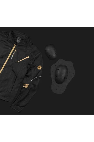 SCOYCO YAZLIK FİLELİ MOTOSİKLET MONTU JK194 SİYAH SARI - 2