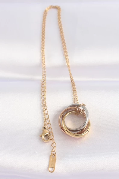 316L Çelik Zincir Çoklu Renk Cartier Model Kolye - TJ-BKO8668 - Resim 2