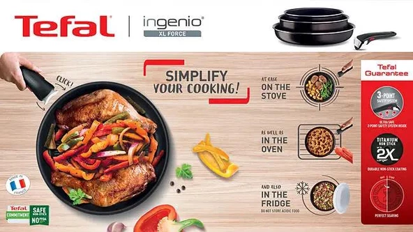 Tefal Ingenio Titanyum 2X XL Force Büyük Tava ve Tencere Seti 12 Parça - 4