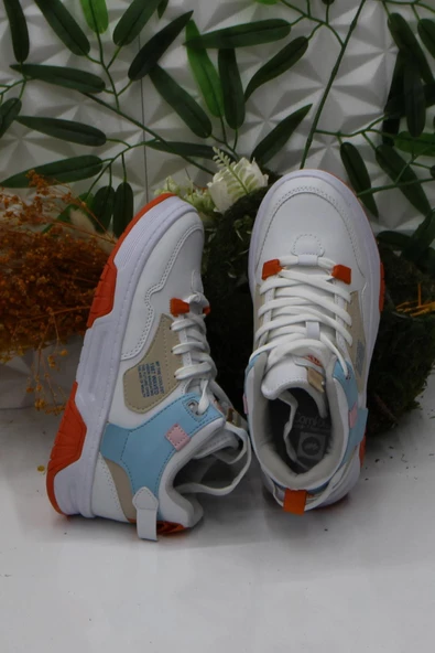 M.P 242-2063 Beyaz Mavi Rahat Orijinal Ürün Bilekli Kadın Spor Ayakkabı - Resim 5