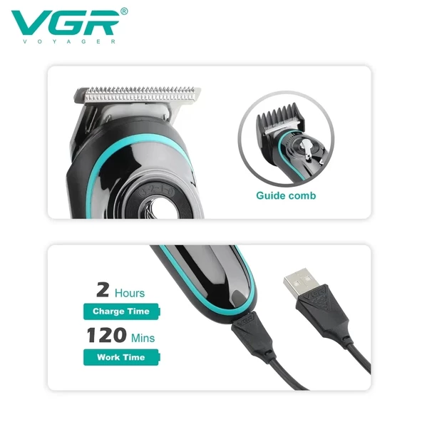 Vgr V-075 T Bıçak Sıfır Kesim Lcd Ekran Şarjlı Tıraş Makinesi - 2