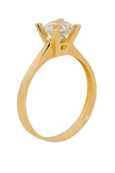 Cigold Tektaş Yüzük 14 Ayar Altın 1,91 Gr OA-K21301028829 - 4