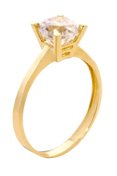 Cigold Tektaş Yüzük 14 Ayar Altın 2,13 Gr OA-K21501028839 - 2