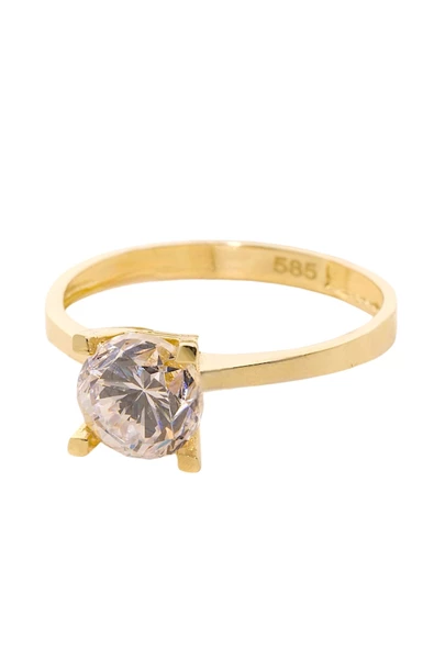 Cigold Tektaş Yüzük 14 Ayar Altın 2,13 Gr OA-K21501028839 - 3