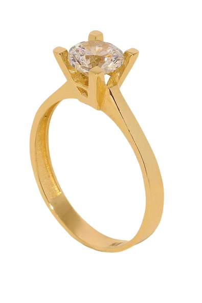 Cigold Tektaş Yüzük 14 Ayar Altın 1,91 Gr OA-K21301028829 - 2