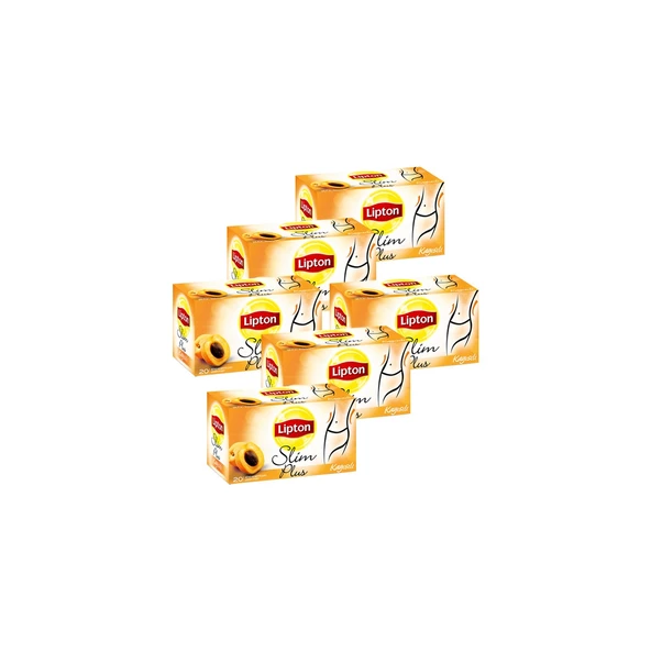 Lipton Bitki Çayı Form Plus Kayısılı Bardak Poşet 20 Li 40 Gr x 6 Adet