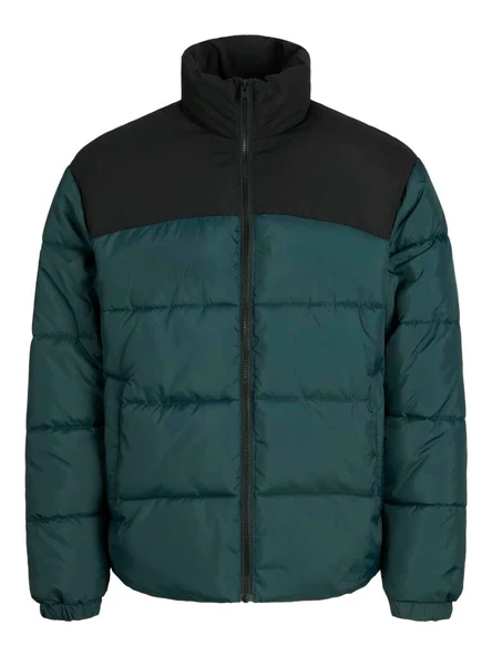 JJMOON STAND COLLAR PUFFER Forest Forest L