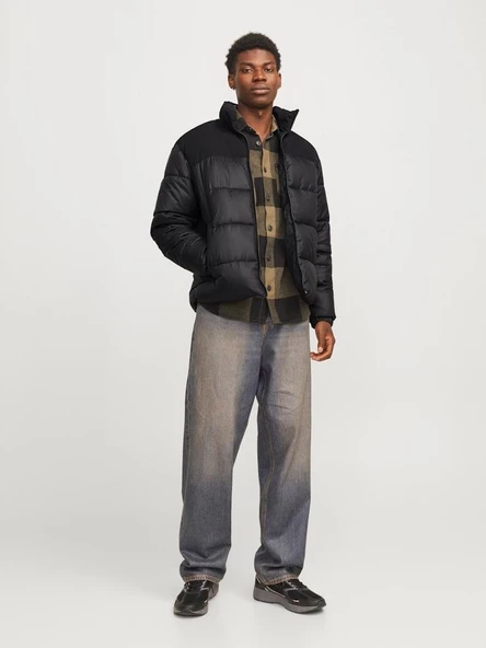 JJMOON STAND COLLAR PUFFER Black Black M - 3