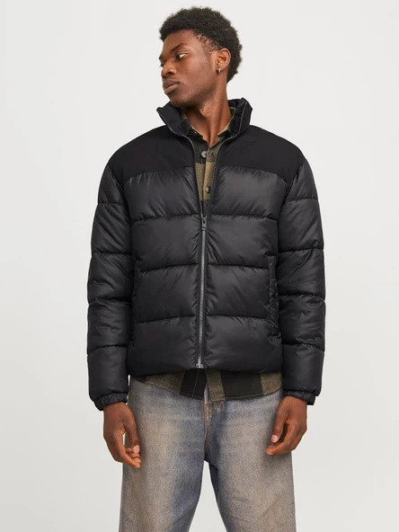 JJMOON STAND COLLAR PUFFER Black Black M - 2