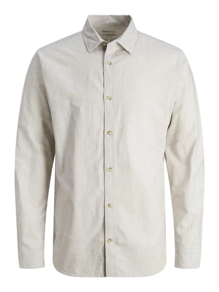 JJESUMMER LINEN BLEND SHIRT LS SN Crockery Crockery L