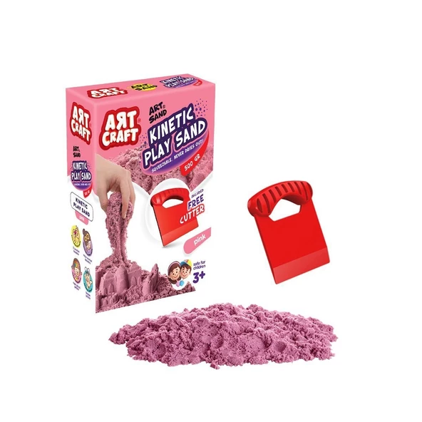 03688 Dede, Aksesuarlı Pembe Kinetik Oyun Kumu 500 gr