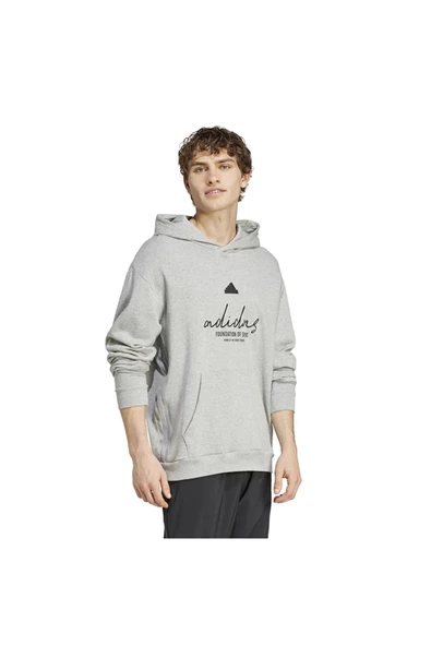 Adidas IX1316 Bl Ft Hd Q3 Erkek Sweatshirt - Resim 2