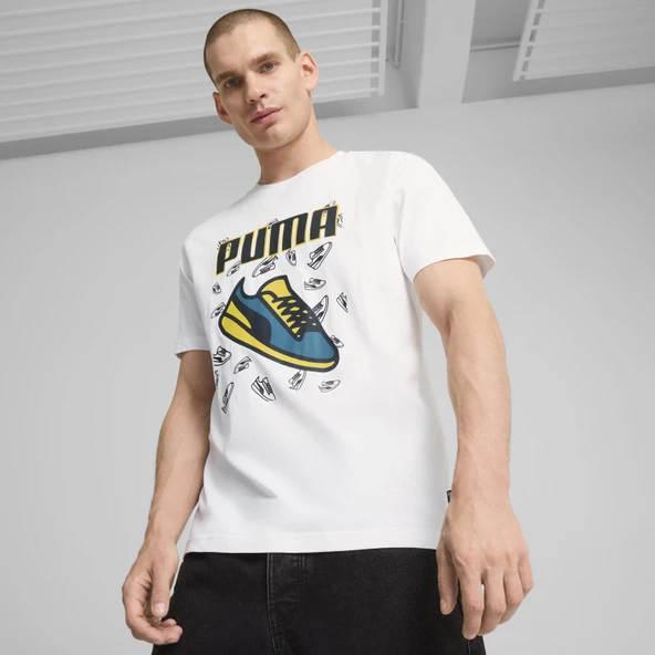 Puma 68320902 Graphics Sneaker Tee Erkek Spor Tişört - Resim 3