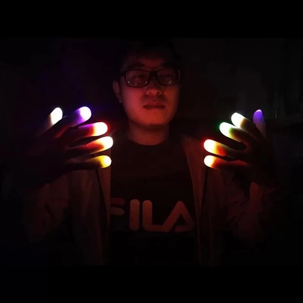 Led Işıklı Renkli Sihirli Parmak Işıklı Parmak Şaka Parmak 1 Adet - 5