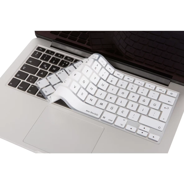 Klavye Koruyucu Macbook Klavye Air Pro (Türkçe Q) (Eski USB'li Model 2008/2017) ile Uyumlu - 11