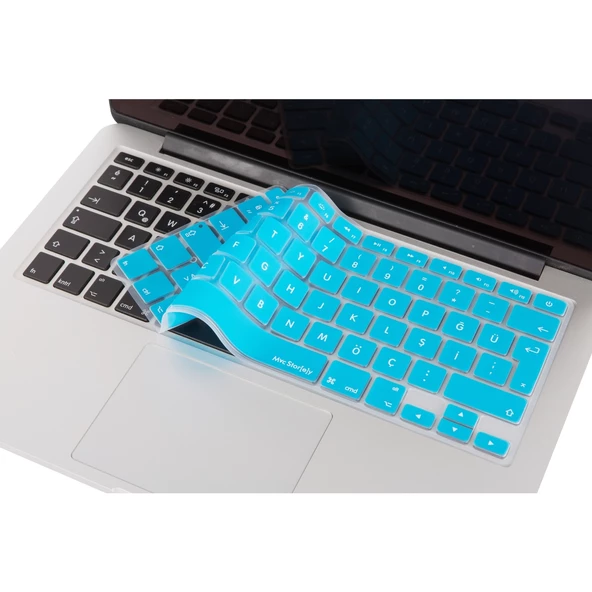 Klavye Koruyucu Macbook Klavye Air Pro (Türkçe Q) (Eski USB'li Model 2008/2017) ile Uyumlu - 10